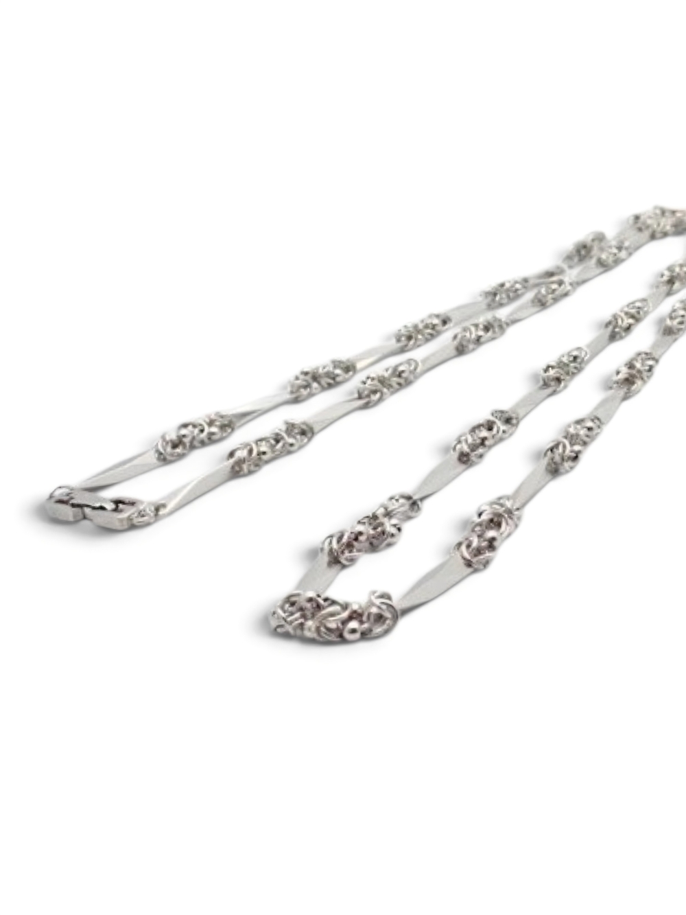 Givenchy Knotted Link Long Necklace - Silver Tone